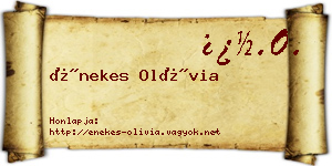 Énekes Olívia névjegykártya